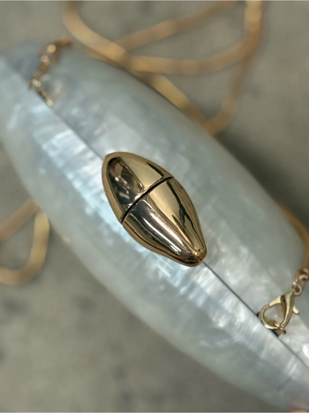 NWT Pearlescent Marbled Evening Clutch with Gold Accent by Urban Expressions